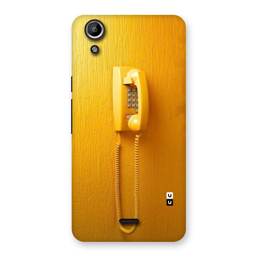 Aesthetic Yellow Telephone Back Case for Micromax Canvas Selfie Lens Q345
