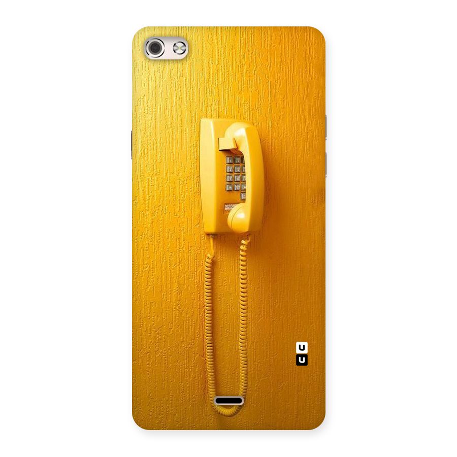Aesthetic Yellow Telephone Back Case for Micromax Canvas Silver 5