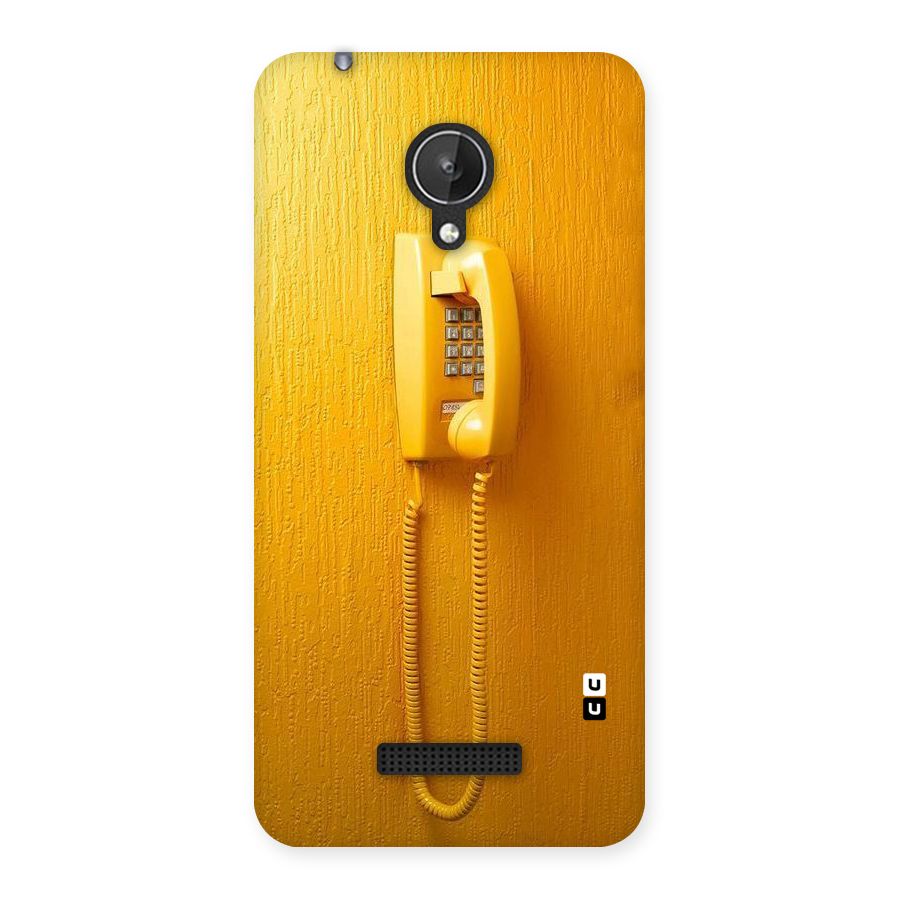Aesthetic Yellow Telephone Back Case for Micromax Canvas Spark Q380