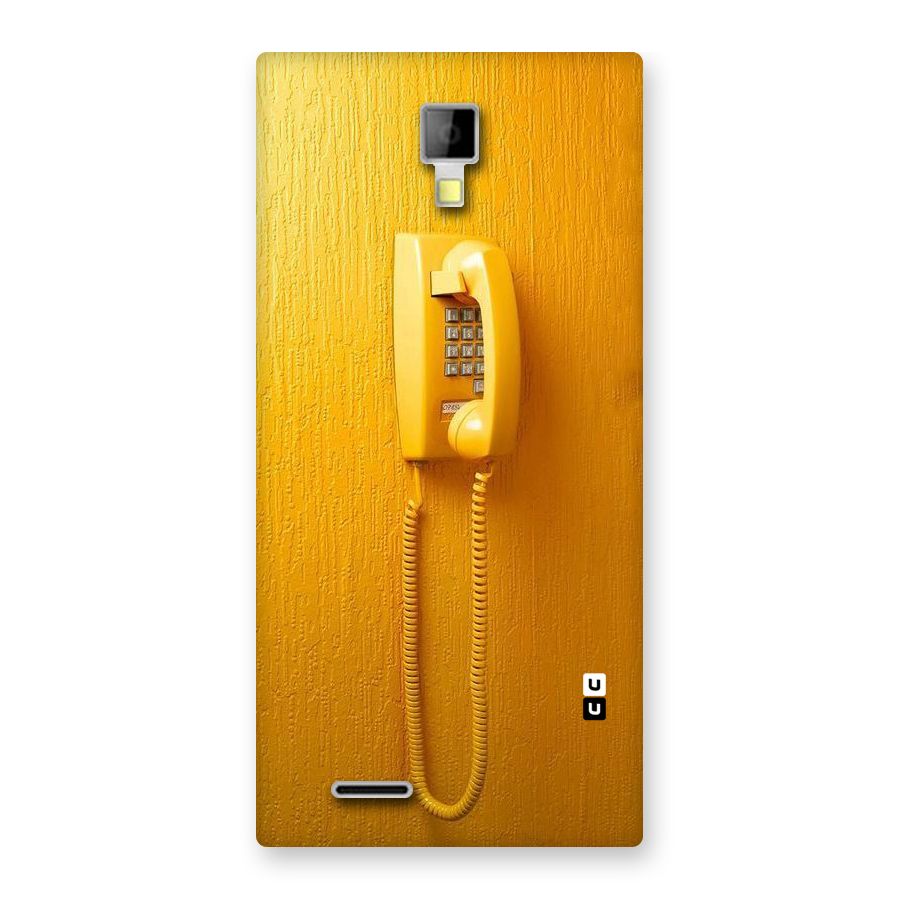 Aesthetic Yellow Telephone Back Case for Micromax Canvas Xpress A99