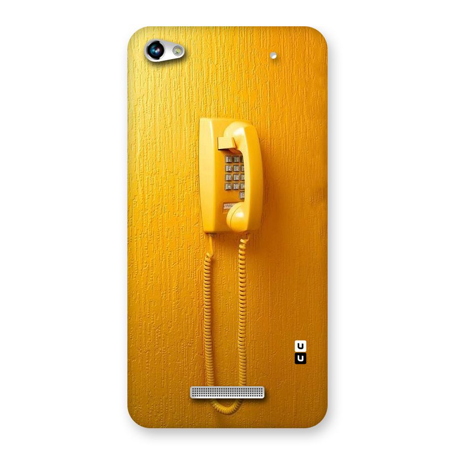 Aesthetic Yellow Telephone Back Case for Micromax Hue 2