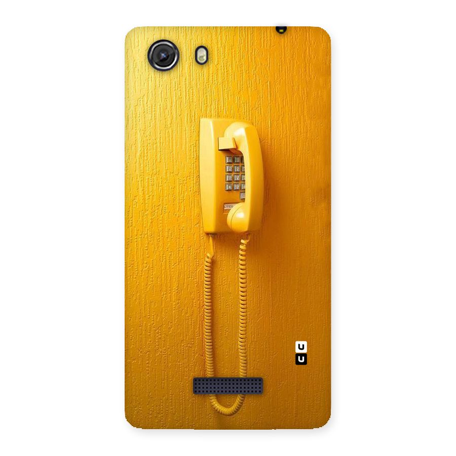 Aesthetic Yellow Telephone Back Case for Micromax Unite 3