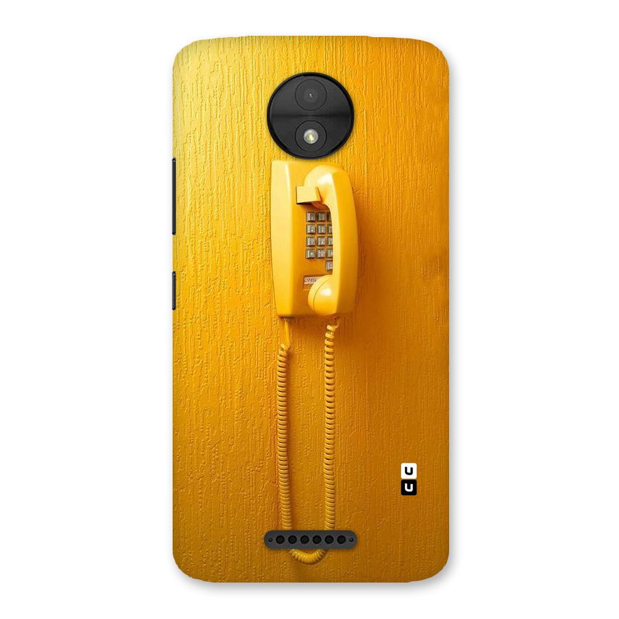 Aesthetic Yellow Telephone Back Case for Moto C