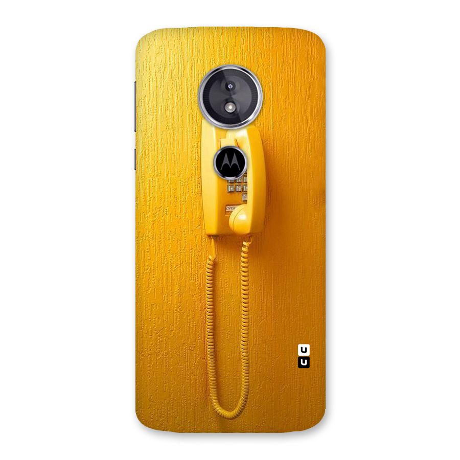 Aesthetic Yellow Telephone Back Case for Moto E5