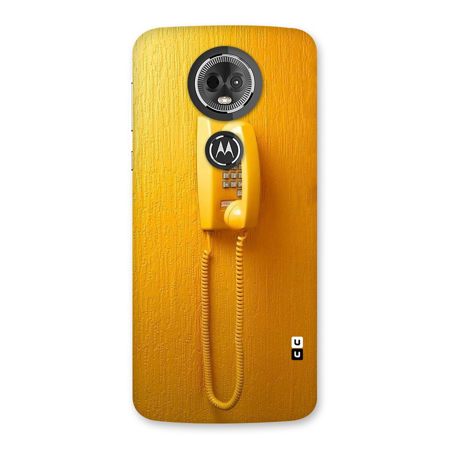 Aesthetic Yellow Telephone Back Case for Moto E5 Plus