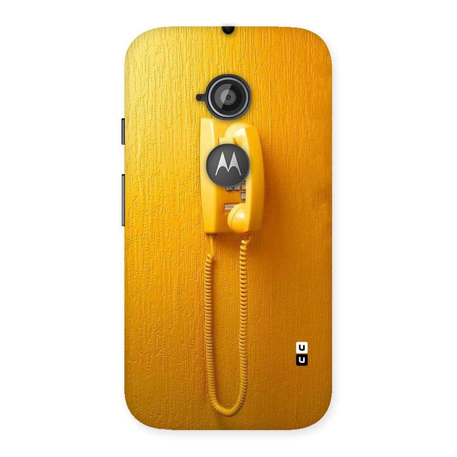 Aesthetic Yellow Telephone Back Case for Moto E 2nd Gen
