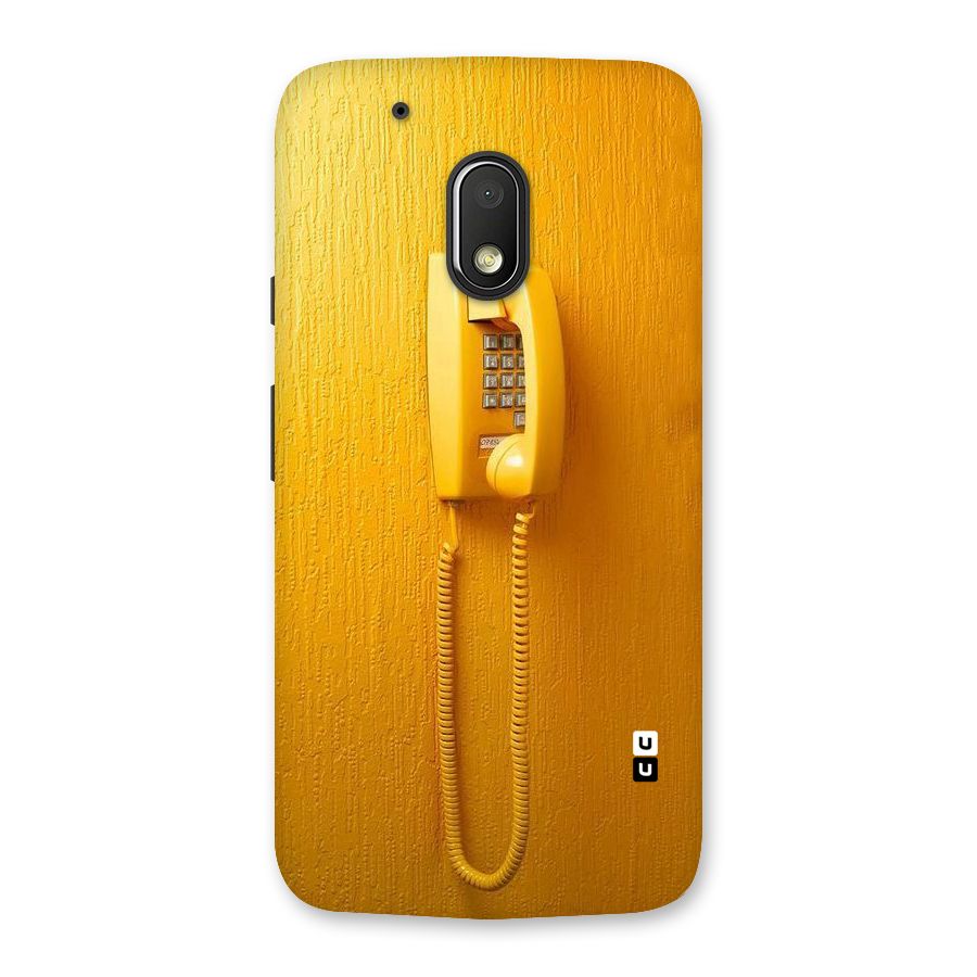 Aesthetic Yellow Telephone Back Case for Moto G4 Play