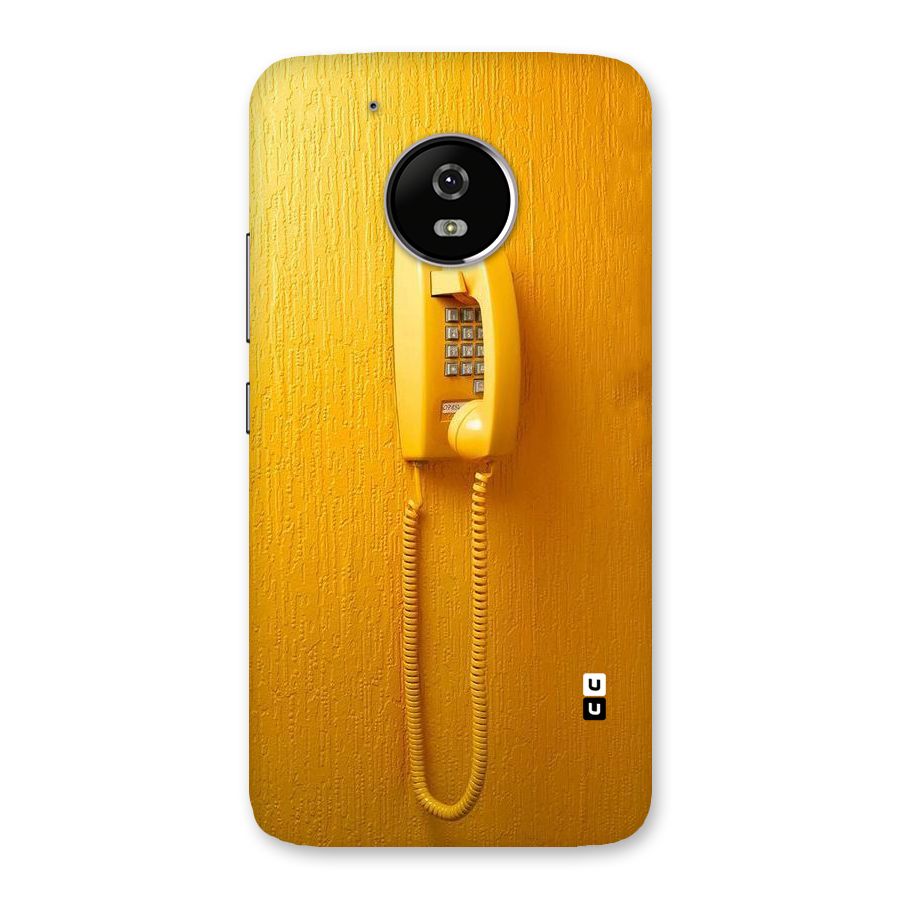 Aesthetic Yellow Telephone Back Case for Moto G5