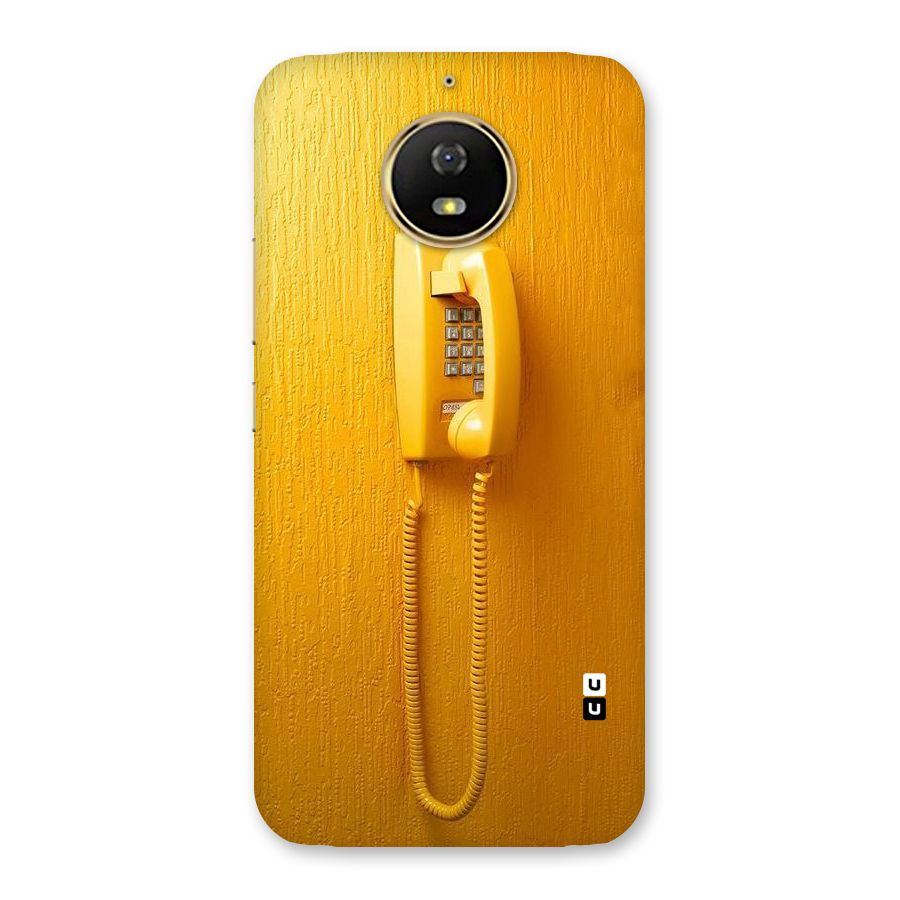 Aesthetic Yellow Telephone Back Case for Moto G5s