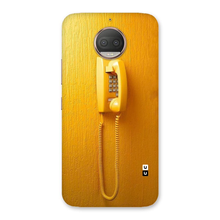 Aesthetic Yellow Telephone Back Case for Moto G5s Plus