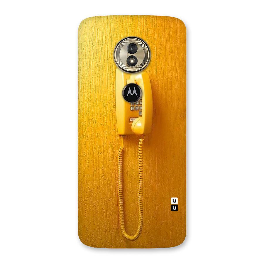 Aesthetic Yellow Telephone Back Case for Moto G6 Play