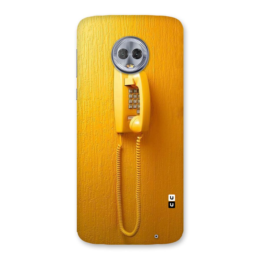 Aesthetic Yellow Telephone Back Case for Moto G6 Plus