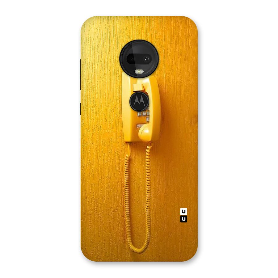 Aesthetic Yellow Telephone Back Case for Moto G7