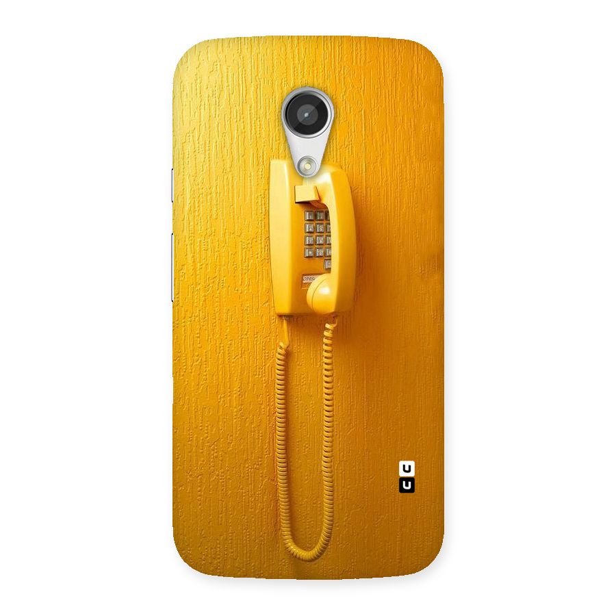 Aesthetic Yellow Telephone Back Case for Moto G 2nd Gen