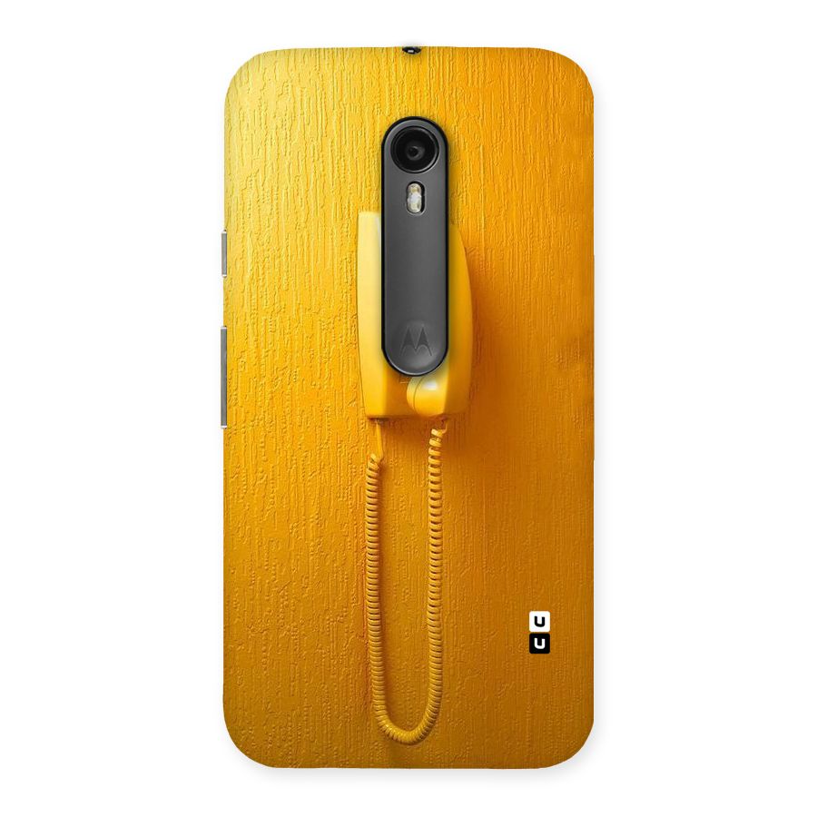 Aesthetic Yellow Telephone Back Case for Moto G Turbo