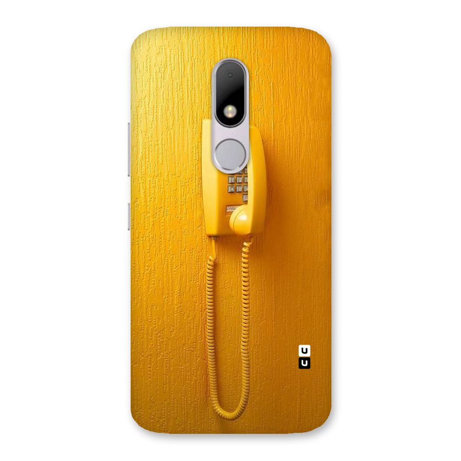 Aesthetic Yellow Telephone Back Case for Moto M