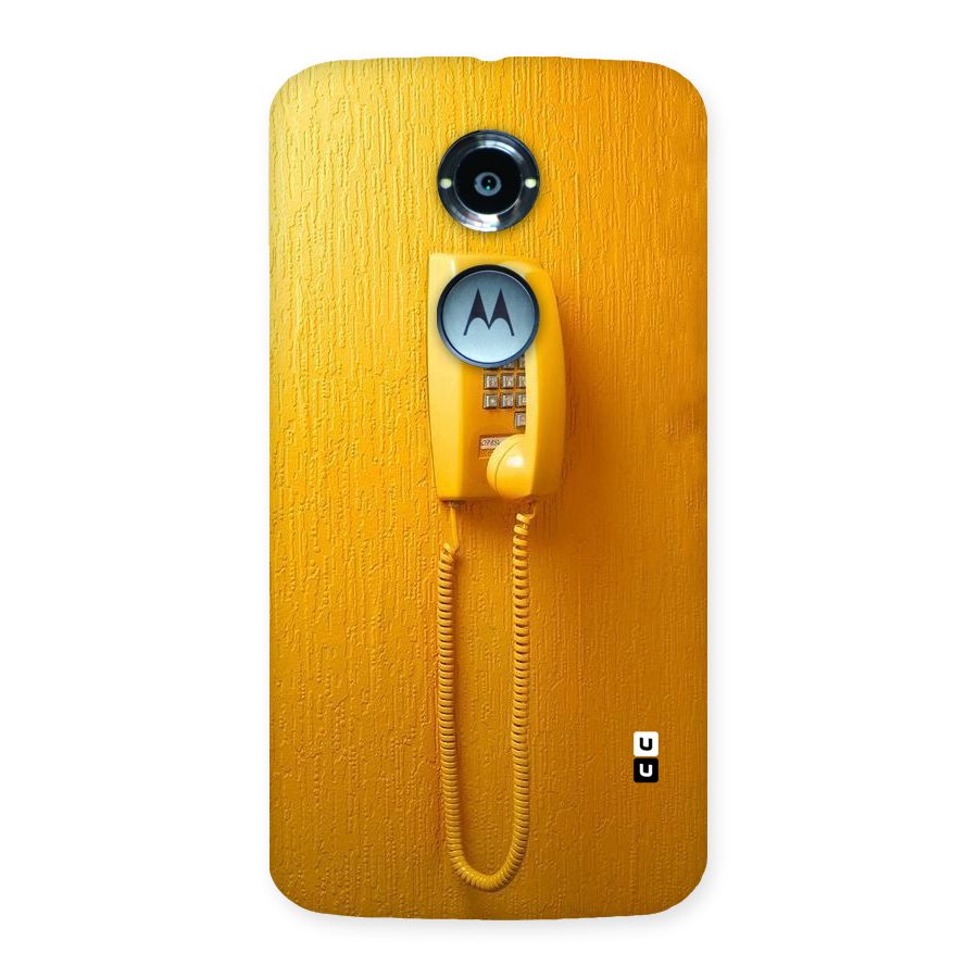 Aesthetic Yellow Telephone Back Case for Moto X 2nd Gen