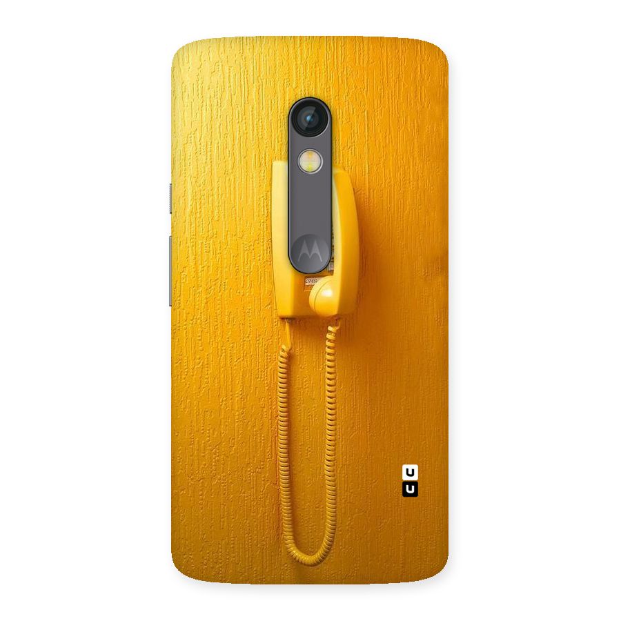 Aesthetic Yellow Telephone Back Case for Moto X Play