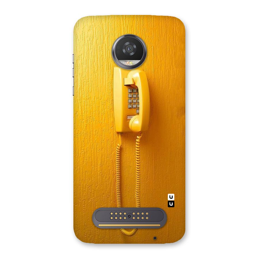 Aesthetic Yellow Telephone Back Case for Moto Z2 Play