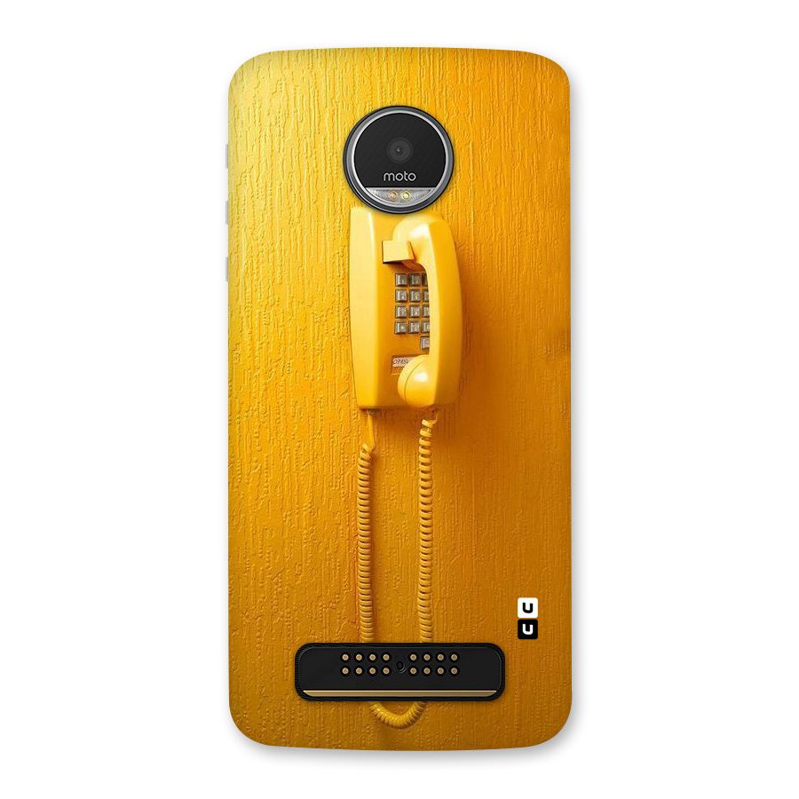 Aesthetic Yellow Telephone Back Case for Moto Z Play