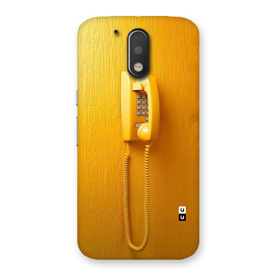 Aesthetic Yellow Telephone Back Case for Motorola Moto G4 Plus