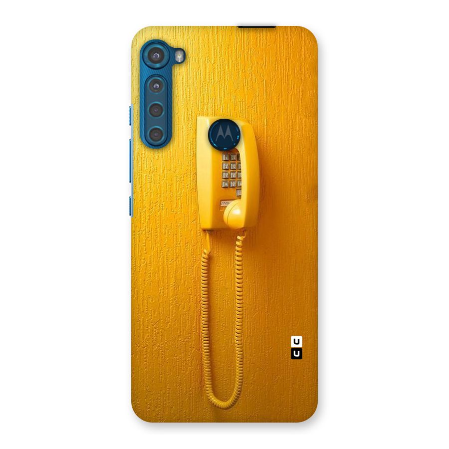 Aesthetic Yellow Telephone Back Case for Motorola One Fusion Plus