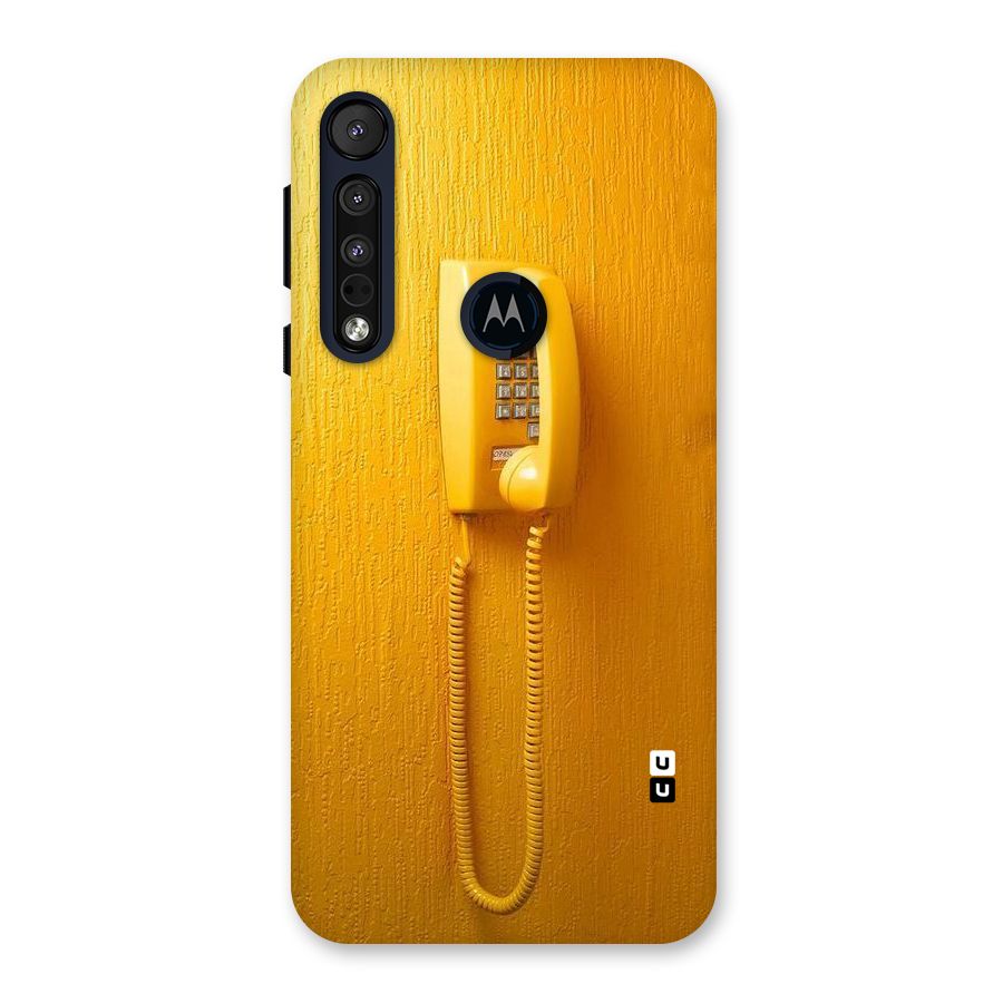 Aesthetic Yellow Telephone Back Case for Motorola One Macro
