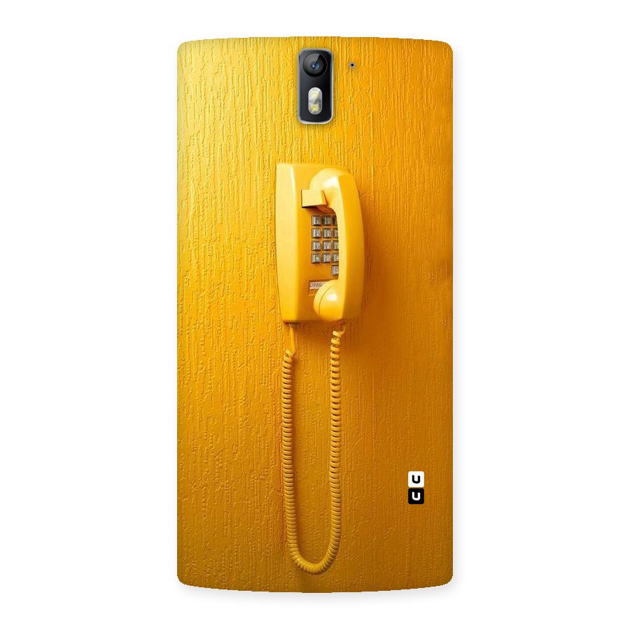 Aesthetic Yellow Telephone Back Case for One Plus One