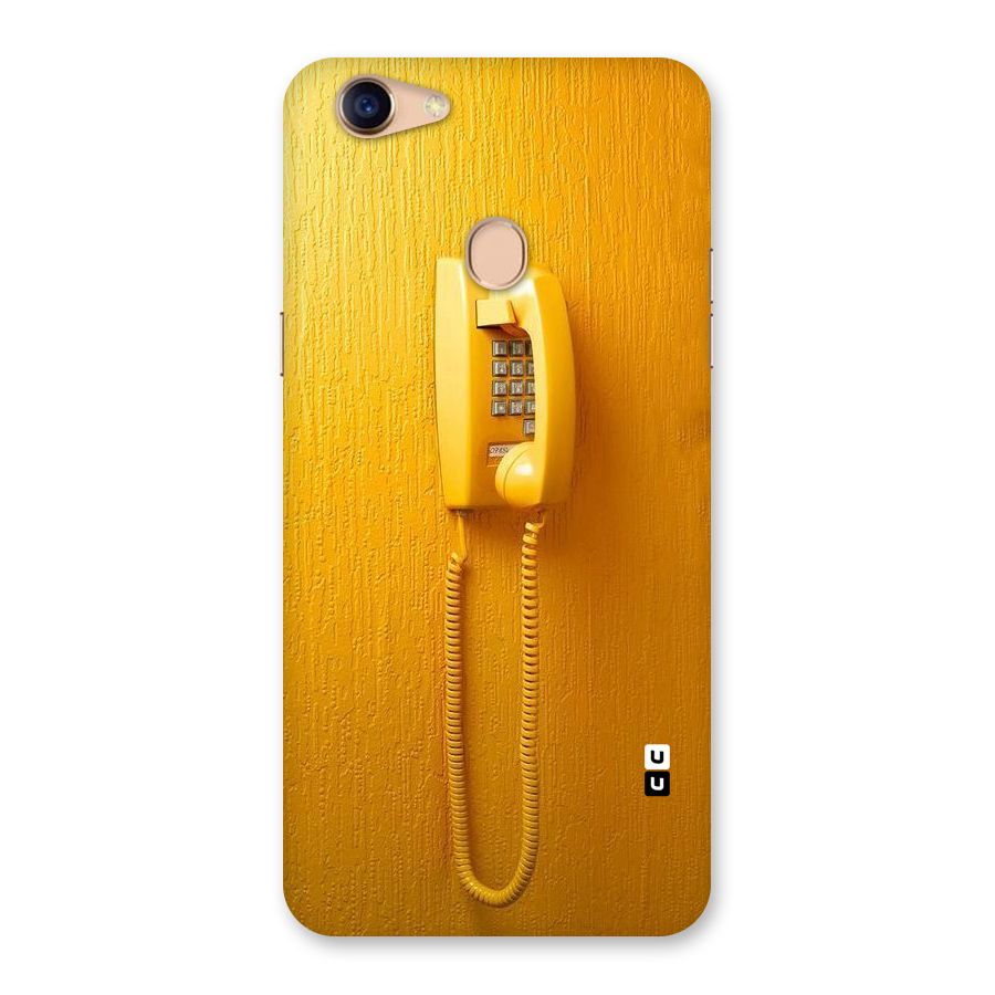 Aesthetic Yellow Telephone Back Case for Oppo F5 Youth