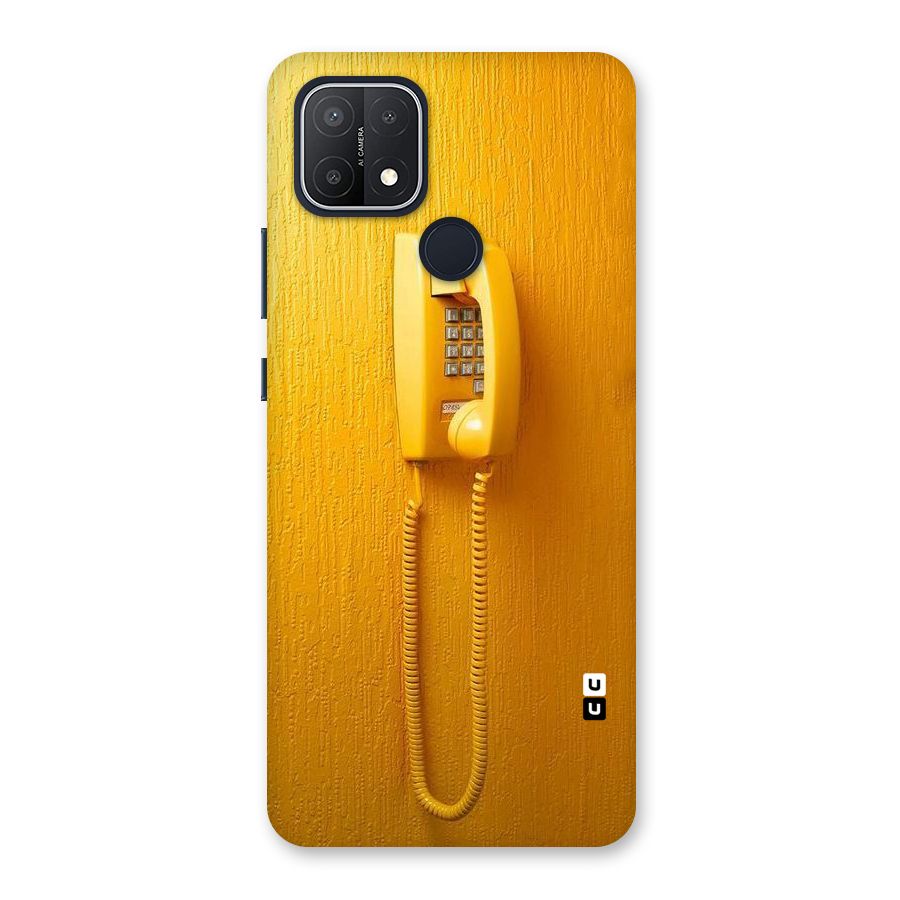Aesthetic Yellow Telephone Back Case for Oppo A15s