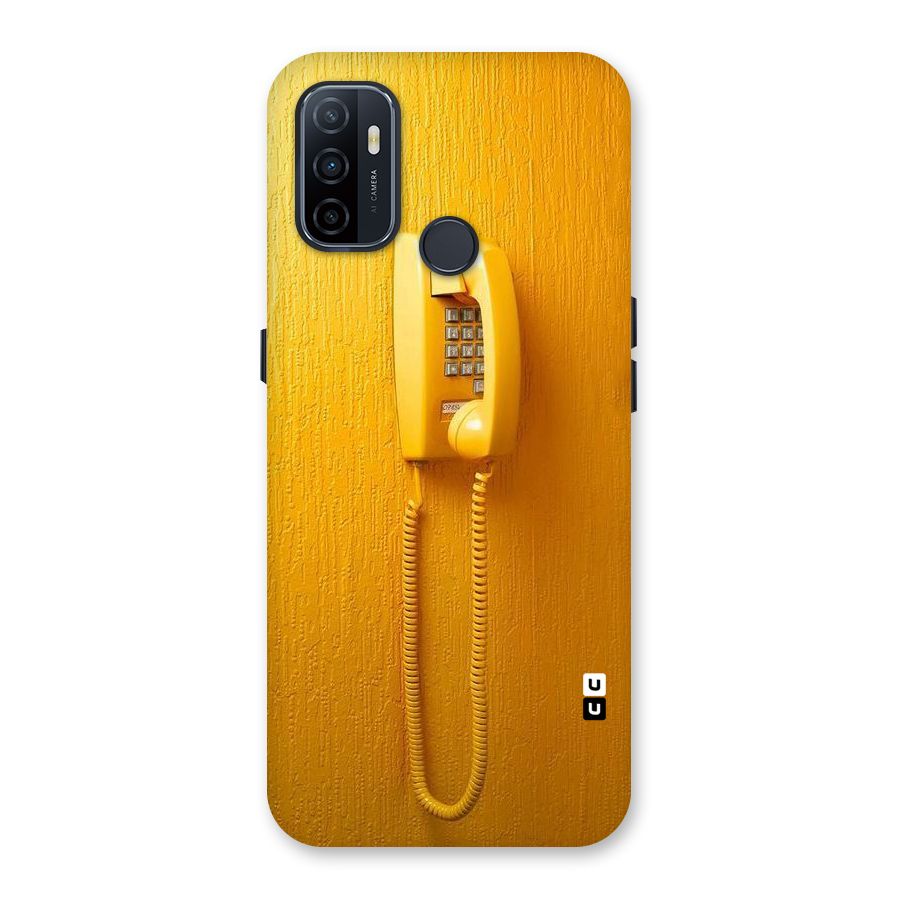 Aesthetic Yellow Telephone Back Case for Oppo A32