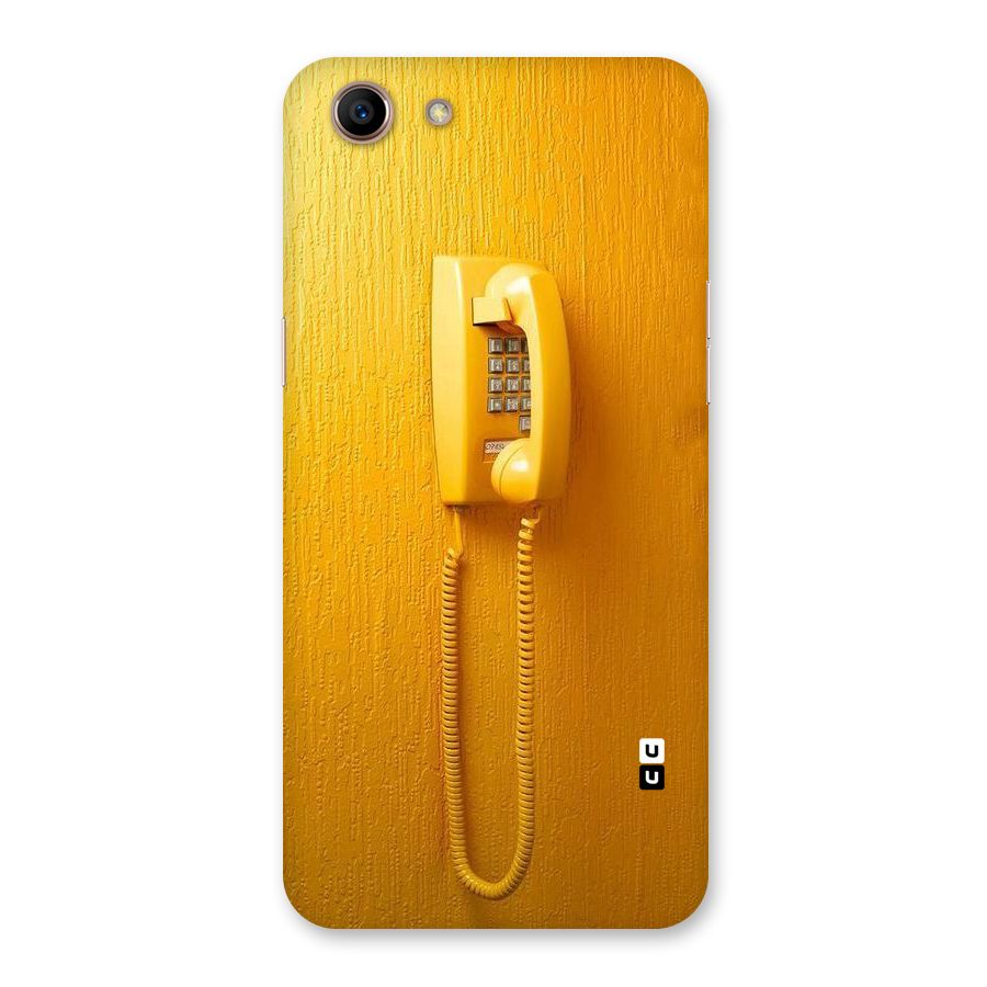 Aesthetic Yellow Telephone Back Case for Oppo A83 (2018)