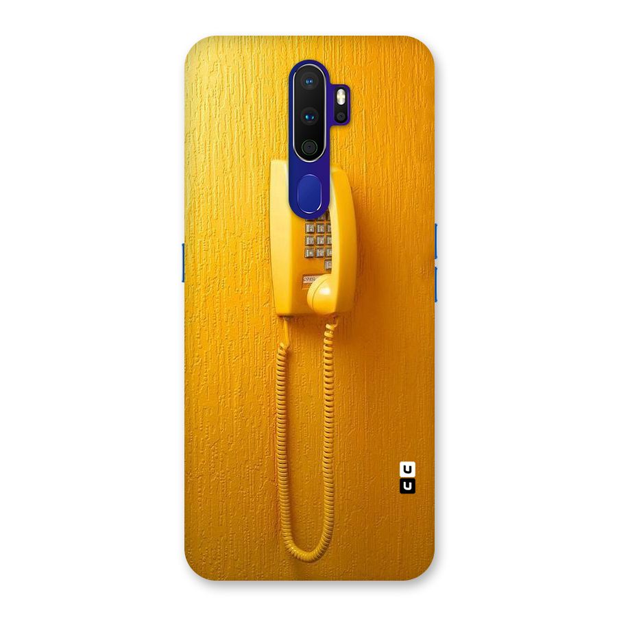 Aesthetic Yellow Telephone Back Case for Oppo A9 (2020)