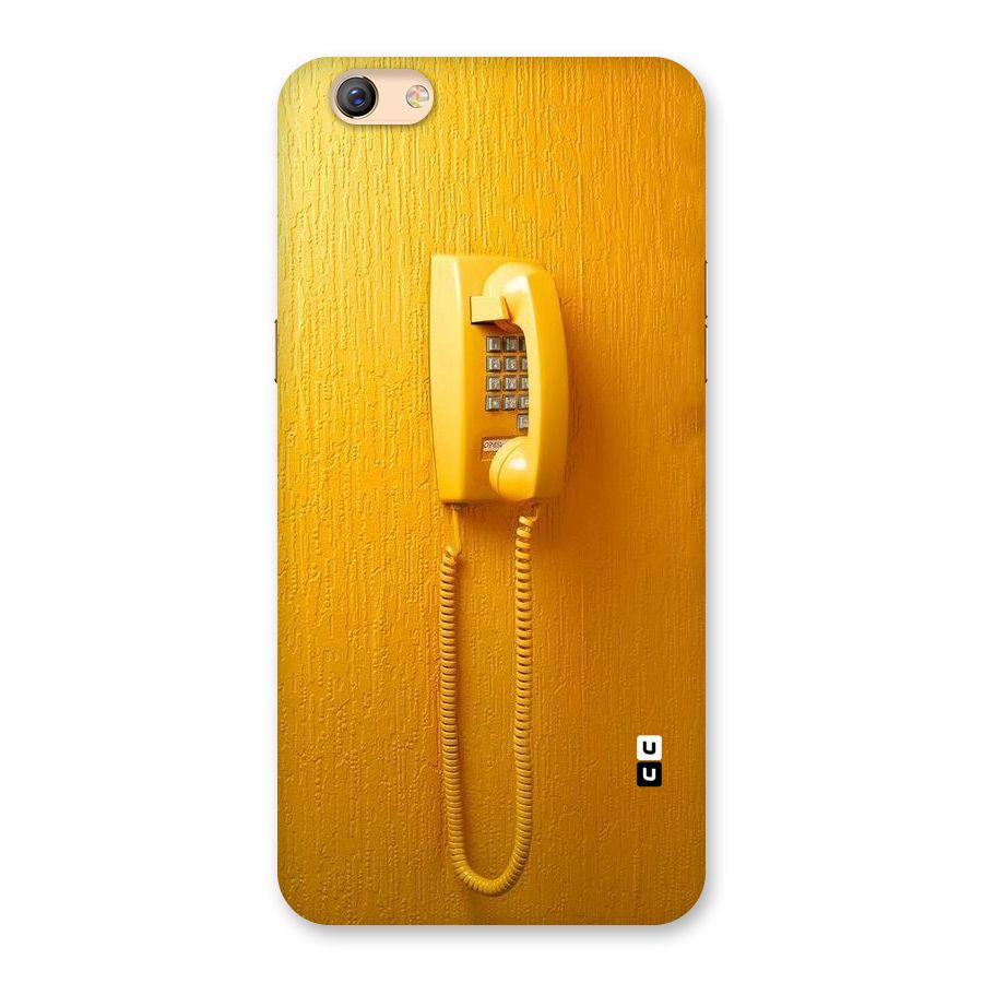 Aesthetic Yellow Telephone Back Case for Oppo F3 Plus
