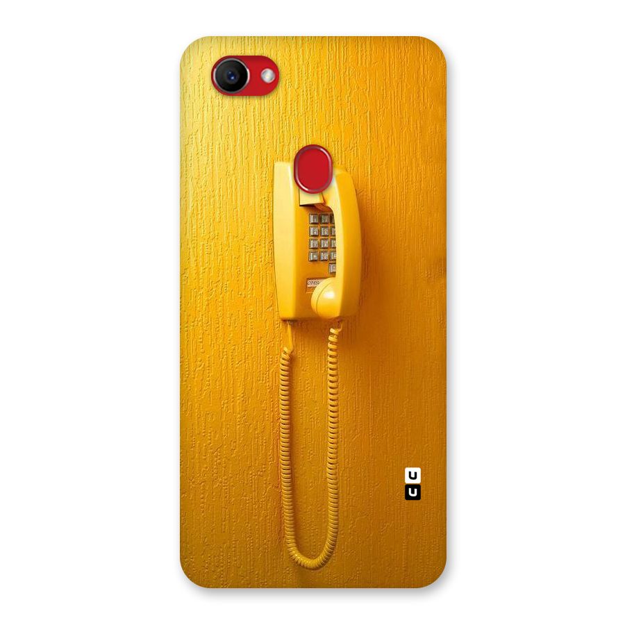 Aesthetic Yellow Telephone Back Case for Oppo F7
