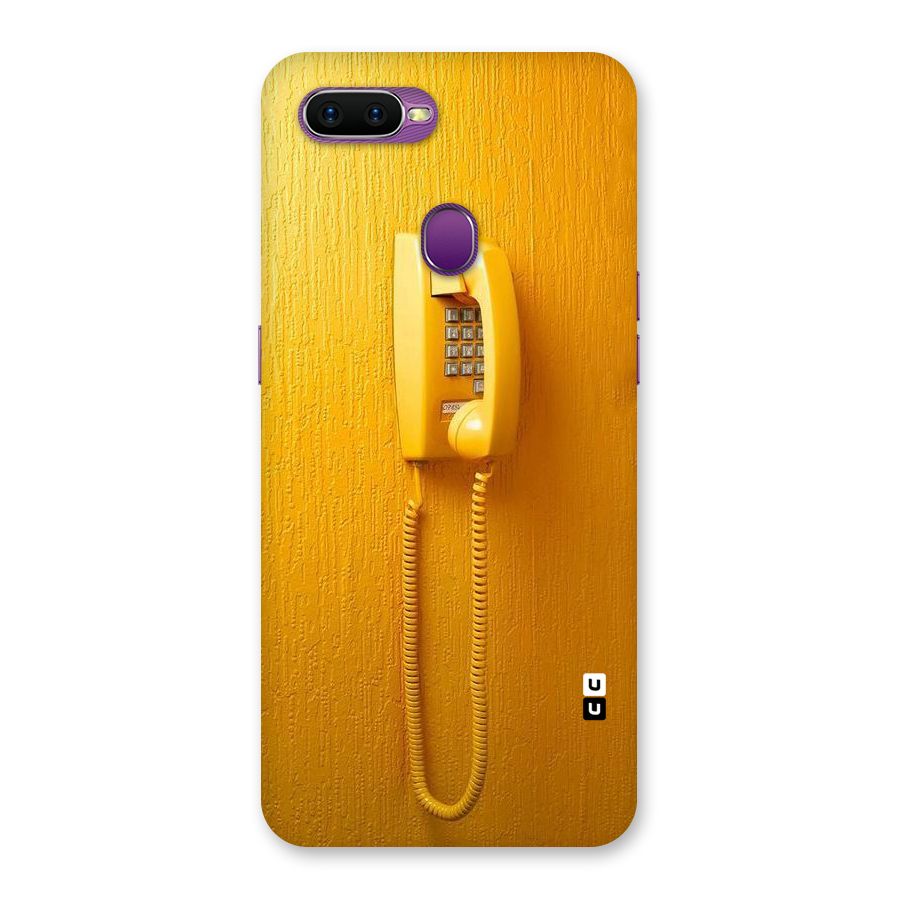 Aesthetic Yellow Telephone Back Case for Oppo F9