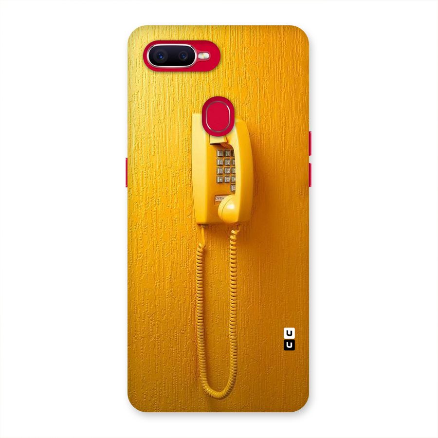 Aesthetic Yellow Telephone Back Case for Oppo F9 Pro