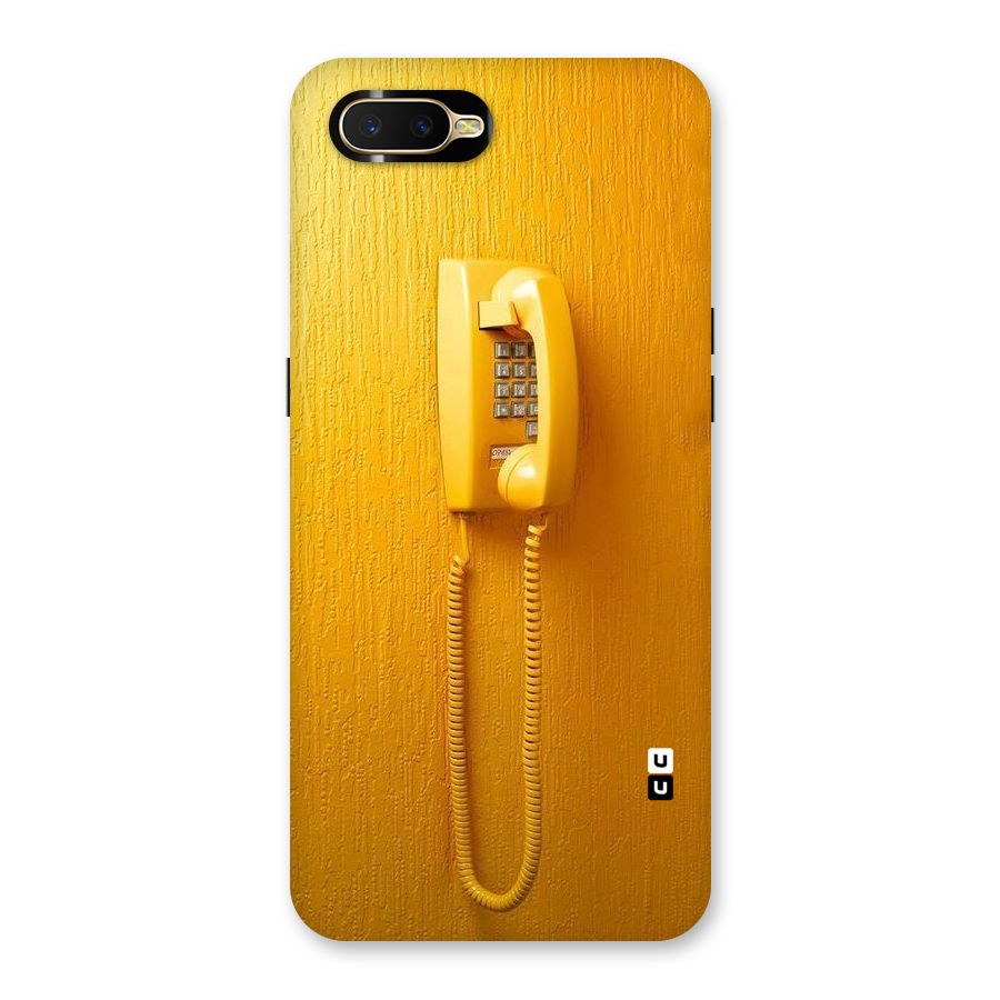 Aesthetic Yellow Telephone Back Case for Oppo K1