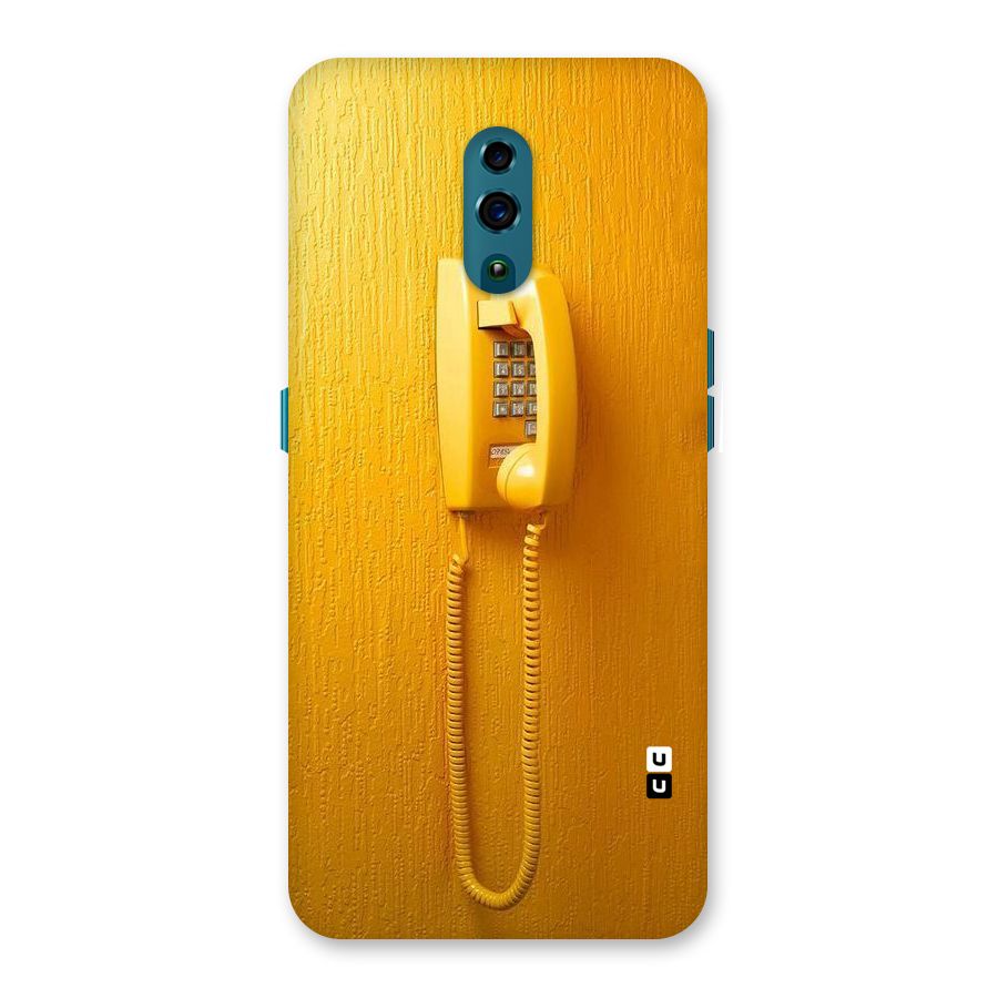 Aesthetic Yellow Telephone Back Case for Oppo Reno