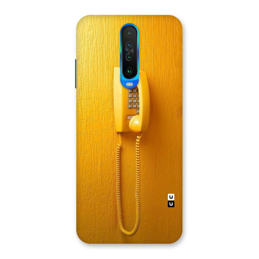 Aesthetic Yellow Telephone Back Case for Poco X2