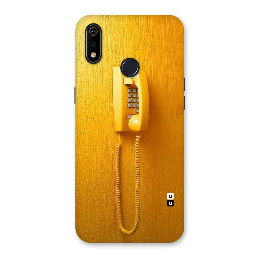 Aesthetic Yellow Telephone Back Case for Realme 3i