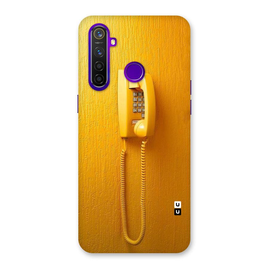 Aesthetic Yellow Telephone Back Case for Realme 5 Pro