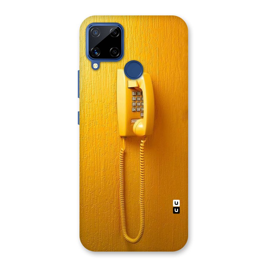 Aesthetic Yellow Telephone Back Case for Realme C15