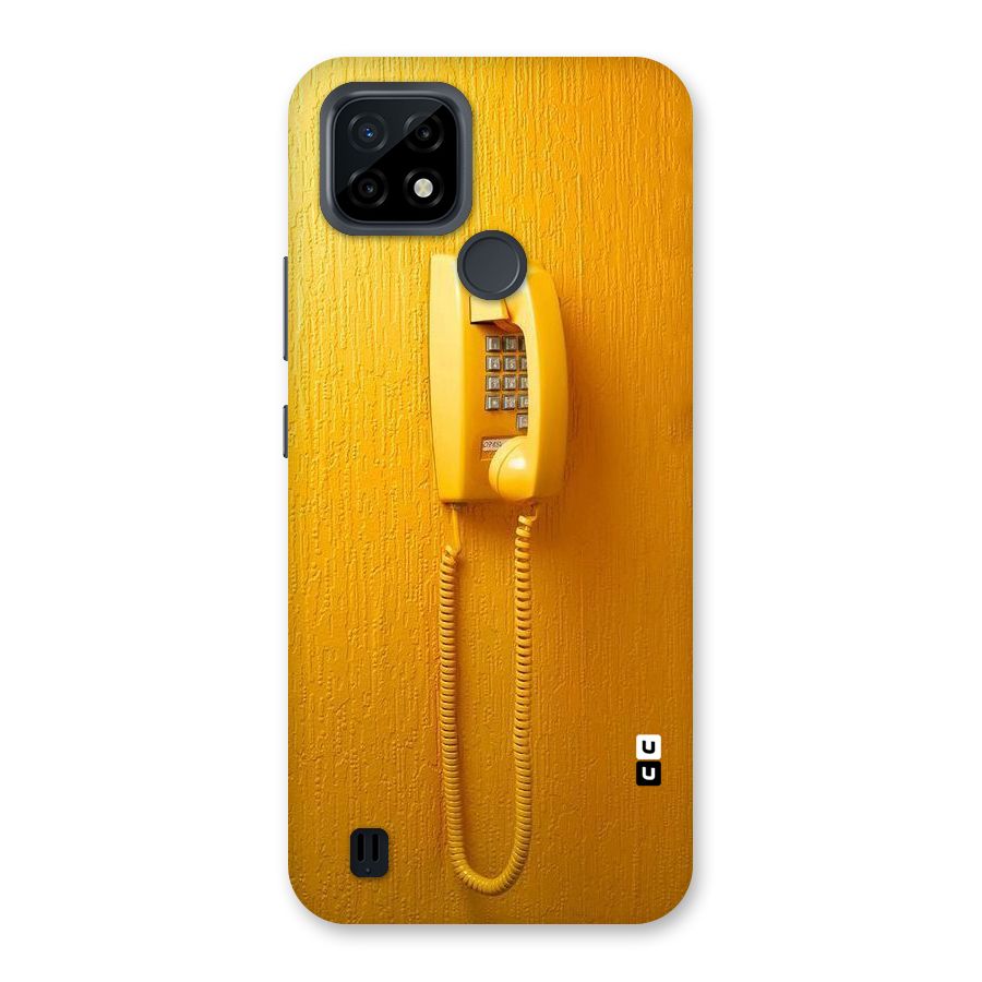 Aesthetic Yellow Telephone Back Case for Realme C21