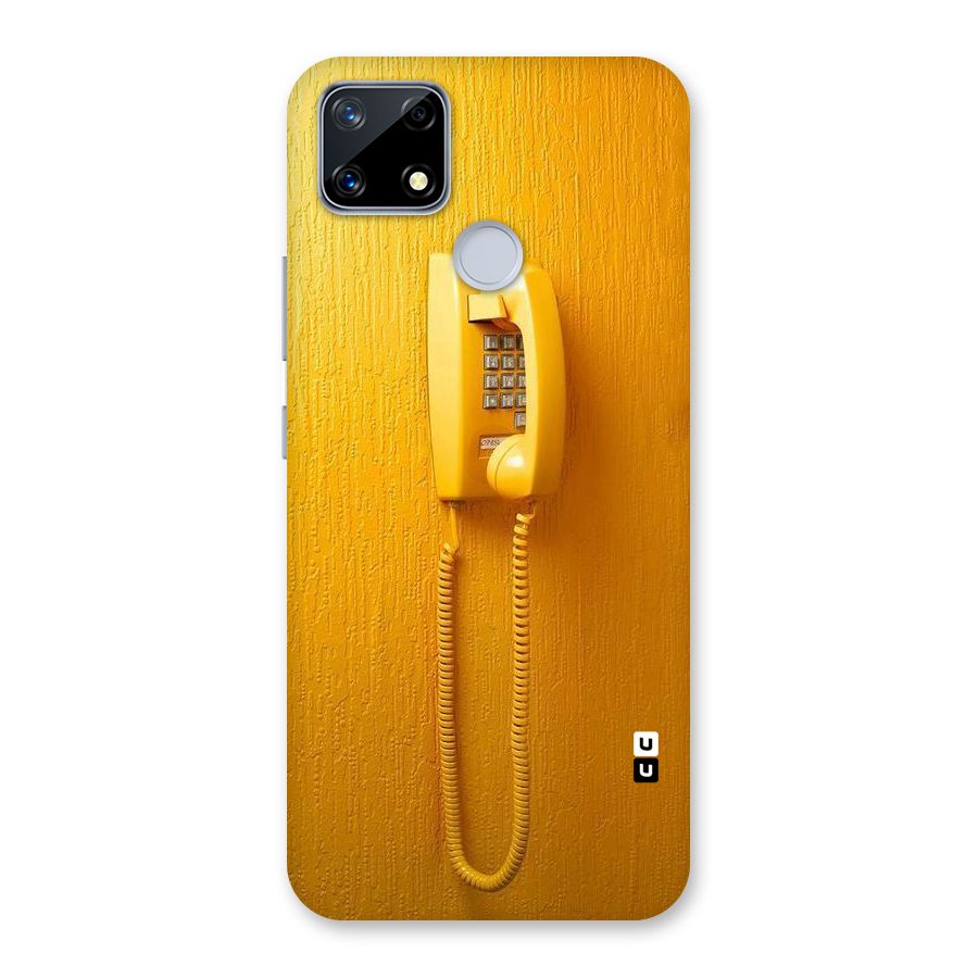 Aesthetic Yellow Telephone Back Case for Realme Narzo 20
