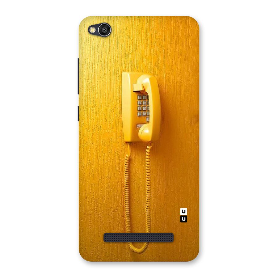 Aesthetic Yellow Telephone Back Case for Redmi 4A