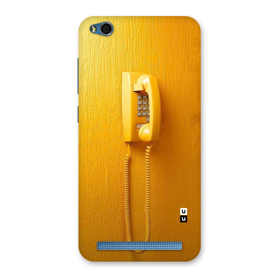 Aesthetic Yellow Telephone Back Case for Redmi 5A