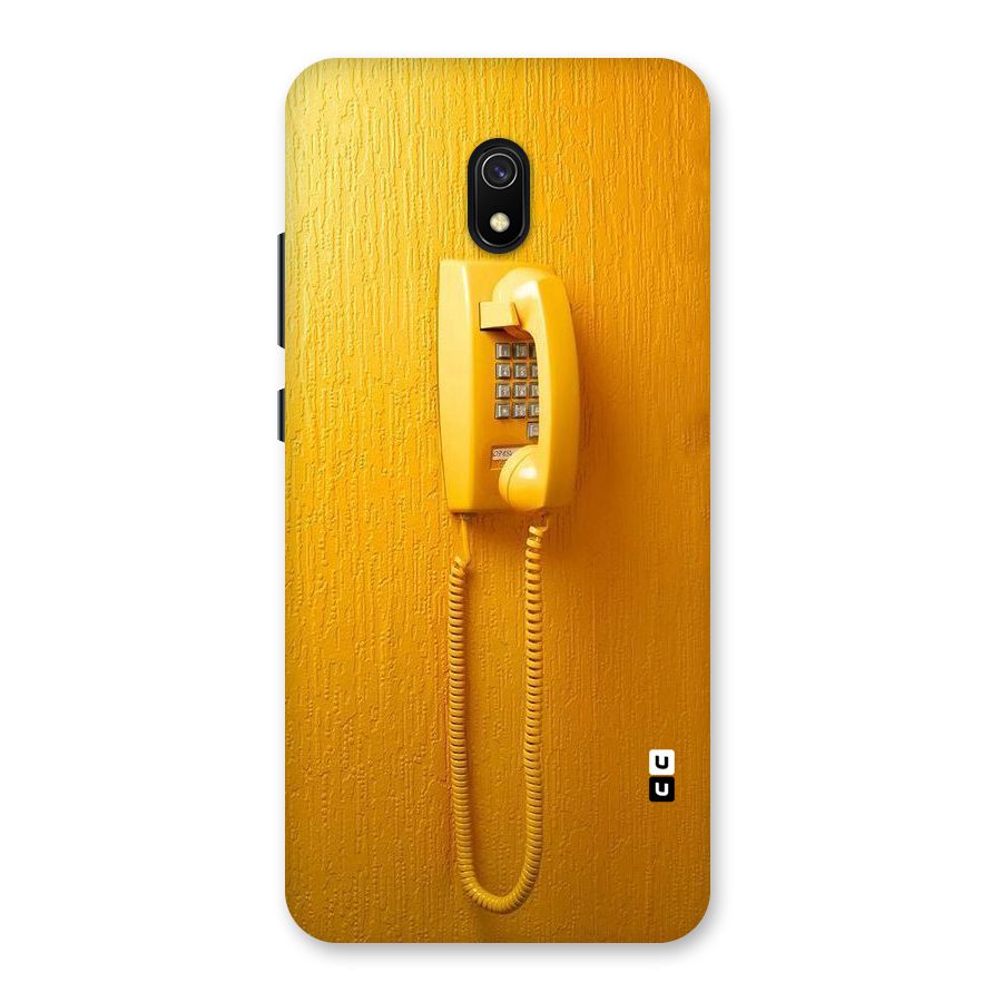 Aesthetic Yellow Telephone Back Case for Redmi 8A