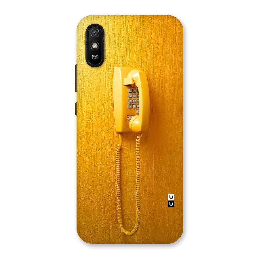 Aesthetic Yellow Telephone Back Case for Redmi 9i