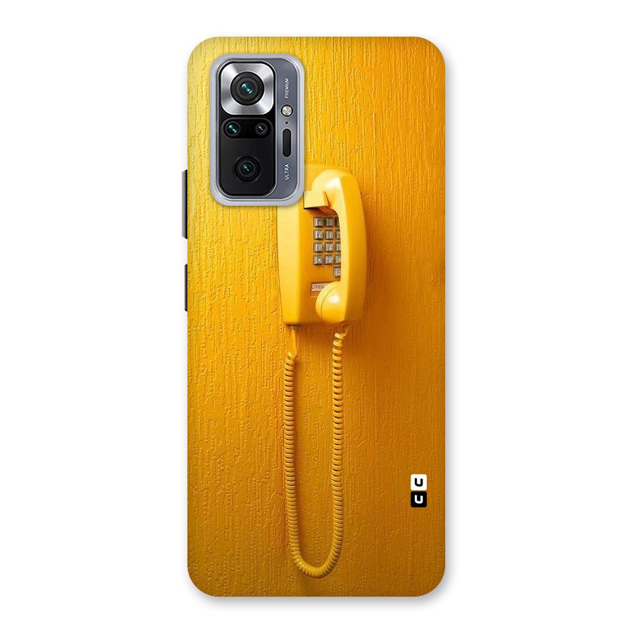 Aesthetic Yellow Telephone Back Case for Redmi Note 10 Pro